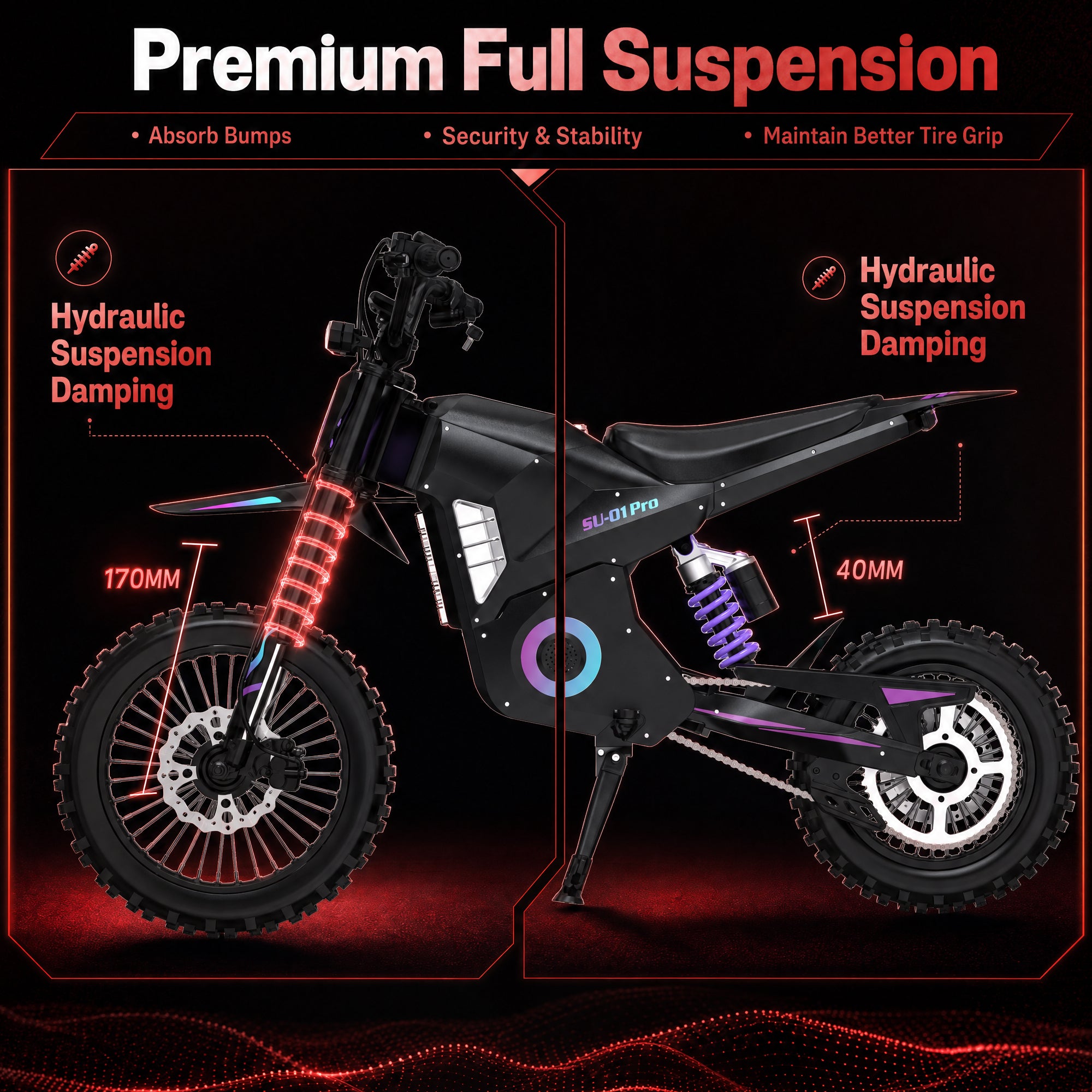 SU-01 Pro 2000W Peak Electric Dirt Bike - 5