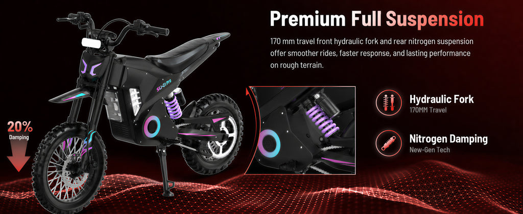 SU-01 Pro 2000W Peak Electric Dirt Bike - A2