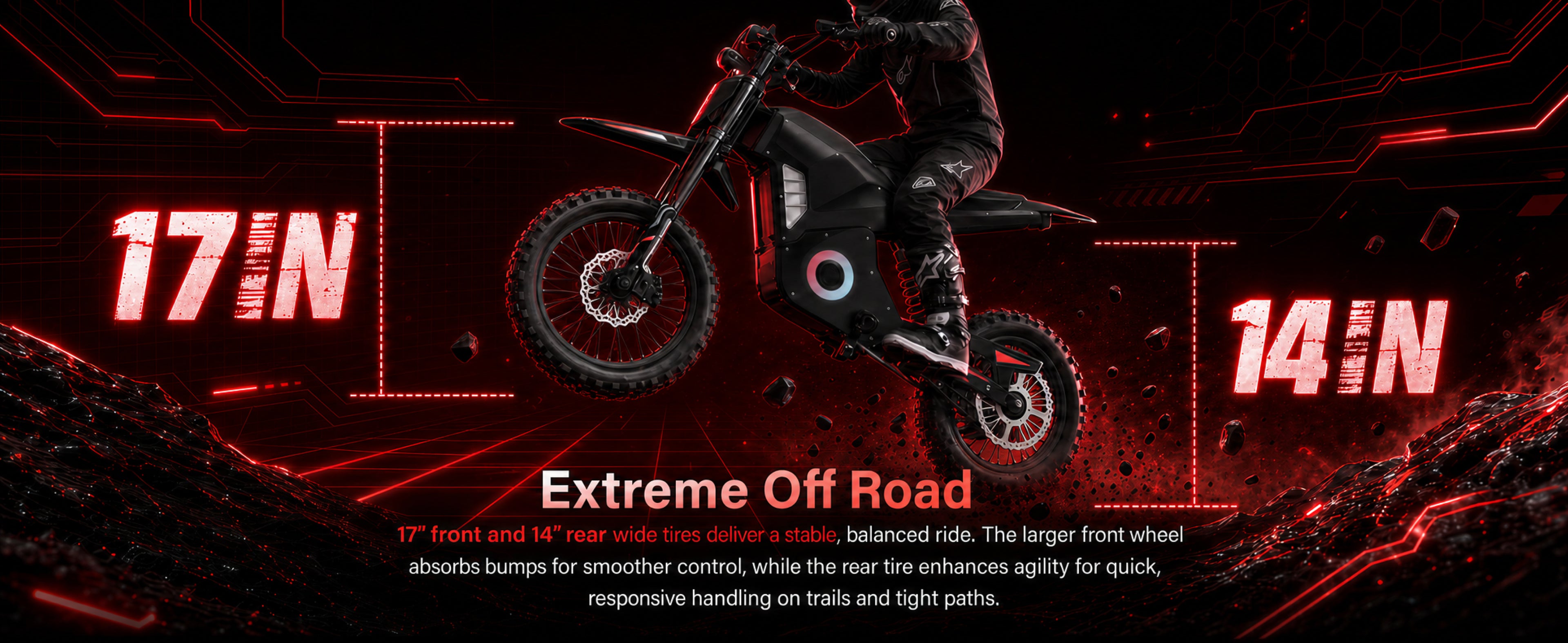 SU-01 Pro 2000W Peak Electric Dirt Bike - A3