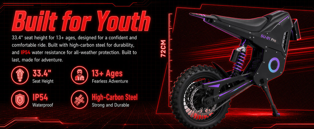 SU-01 Pro 2000W Peak Electric Dirt Bike - A7