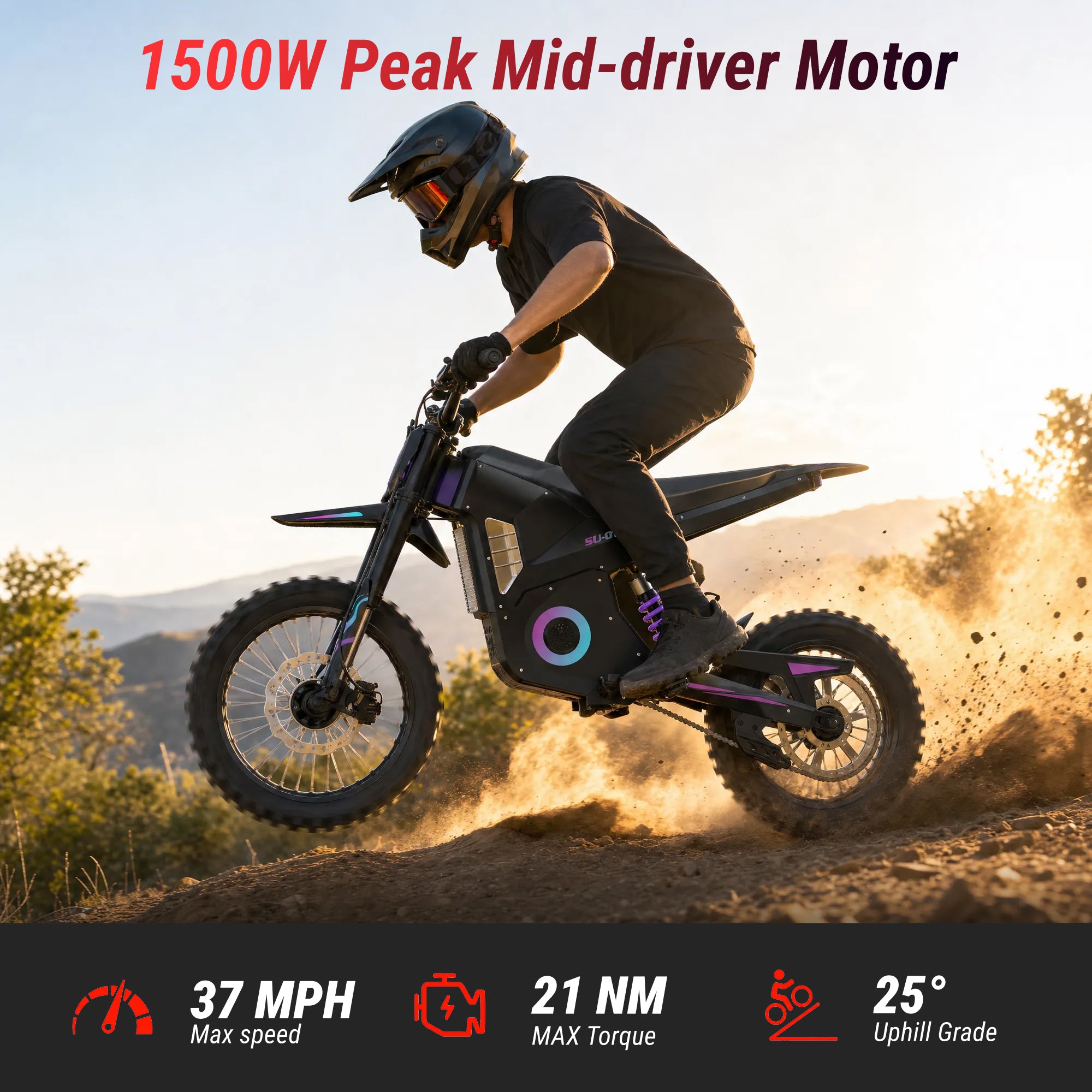SU-01 1500W Peak Electric Dirt Bike - 2