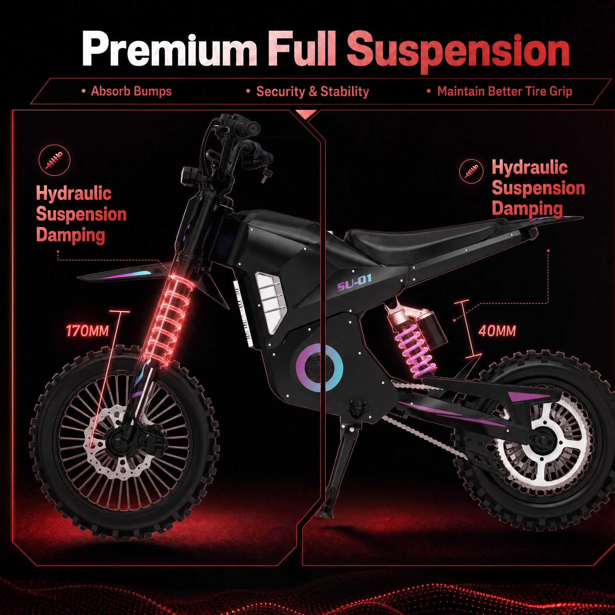 SU-01 1500W Peak Electric Dirt Bike - 5